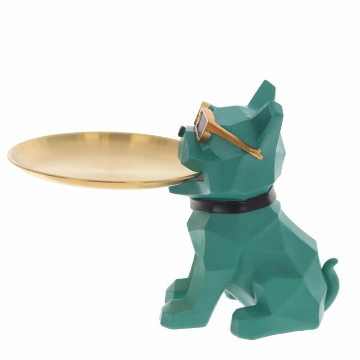 Декоративная фигурка Собака голубого цвета - лучшие Фигуры и статуэтки в INMYROOM