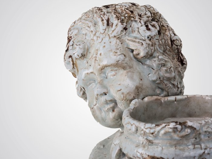 Статуэтка напольная из глазурованной керамики "Ангел с чашей" - лучшие Фигуры и статуэтки в INMYROOM