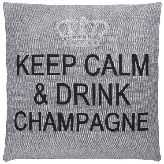 Подушка "KC drink champagne" (серый)