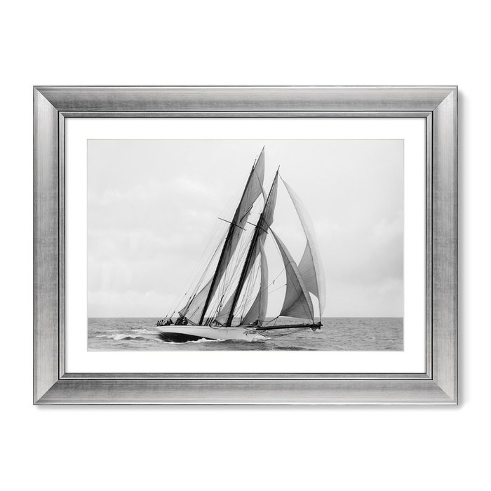 Картина Яхта Элеонора подготовка к регате Нью-Йорк 1894 г. - купить Картины по цене 19999