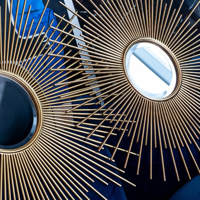 Настенное зеркало Дель-Мар золотого цвета - купить Настенные зеркала по цене 14000.0
