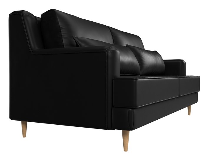 Диван прямой Джерси черного цвета (экокожа) - лучшие Прямые диваны в INMYROOM