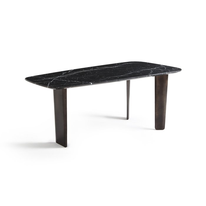 Стол лбеденный из мрамора Dolmena черного цвета - купить Обеденные столы по цене 161590.0
