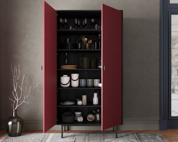 Шкаф двухдверный Emerson красного цвета - лучшие Шкафы распашные в INMYROOM