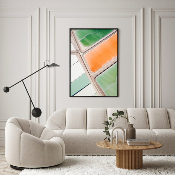 Репродукция картины Salt lakes, orange, green, No 1, 2024г. - лучшие Картины в INMYROOM