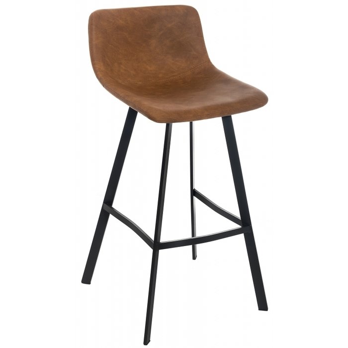 Барный стул Bruge  cinnamon nubuk коричневого цвета