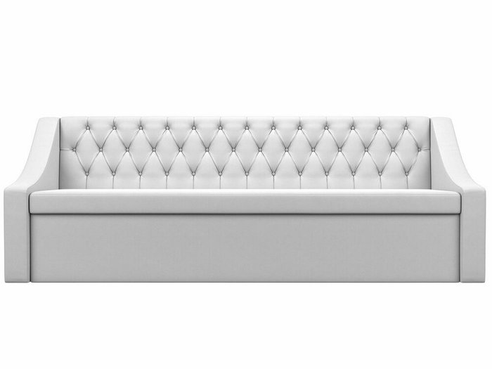 Кухонный прямой диван-кровать Мерлин белого цвета (экокожа) - купить Прямые диваны по цене 35999.0