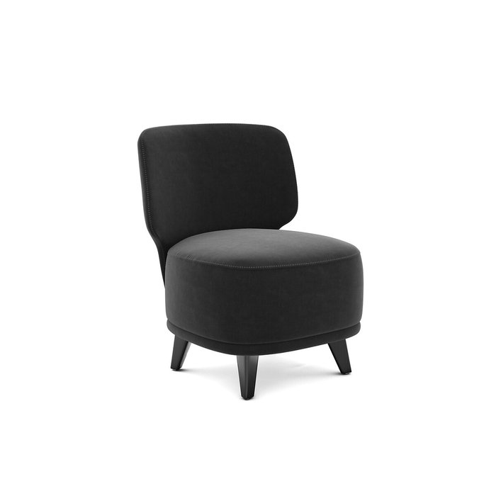 Кресло из велюра Odalie серого цвета