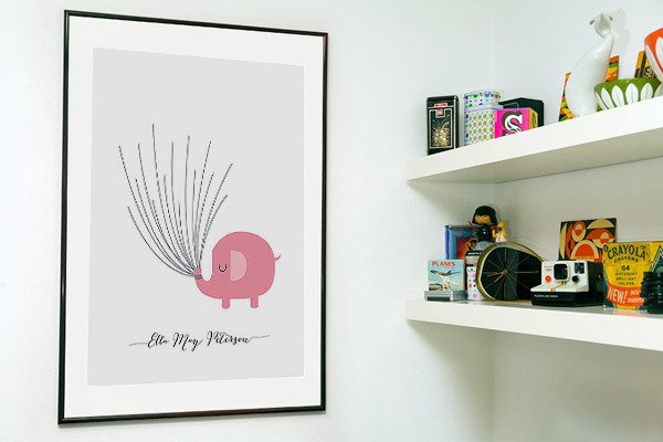 Постер "Pink elephant" А4 - лучшие Принты в INMYROOM