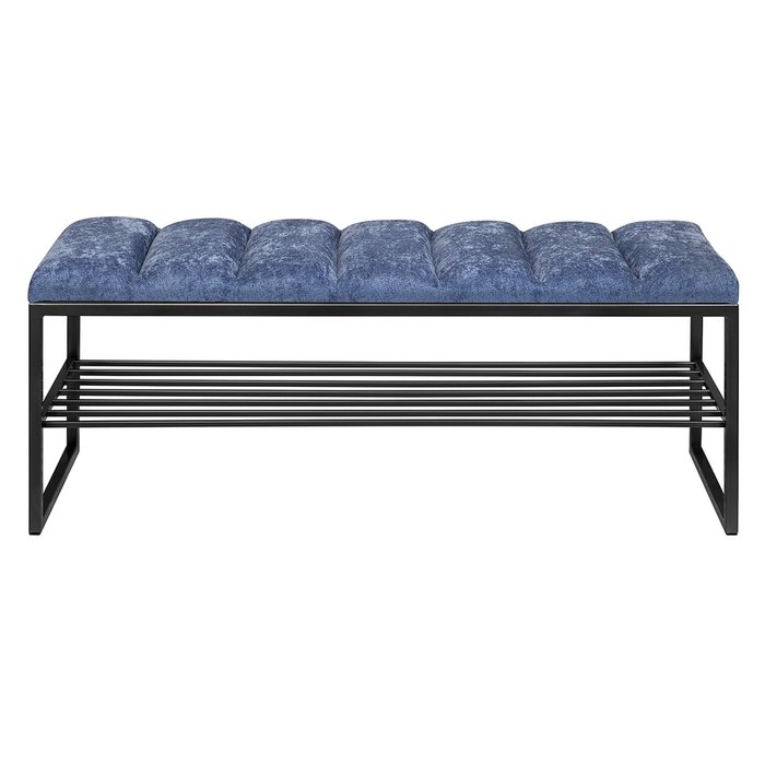 Банкетка Ruby сине-черного цвета - купить Банкетки по цене 18210 Банкетка Ruby сине-черного цвета - купить Банкетки по цене 18210