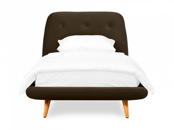 Кровать Loa 90х200 темно-коричневого цвета - лучшие Кровати для спальни в INMYROOM