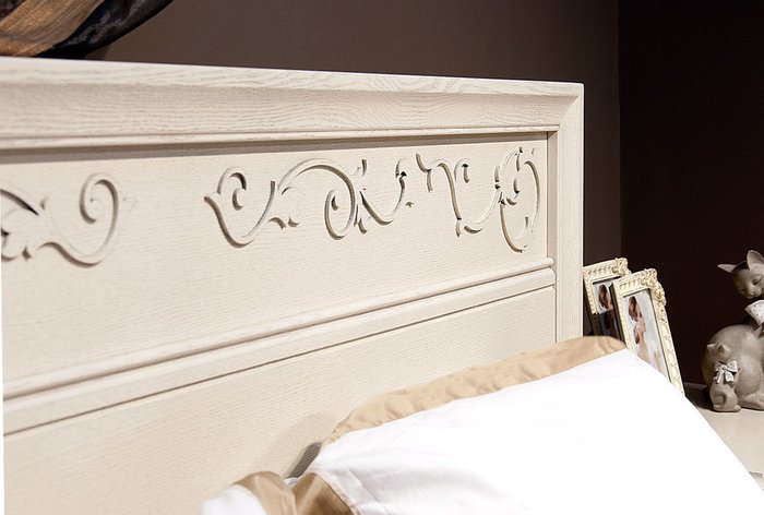 Кровать Соната 140х200 белого цвета - купить Кровати для спальни по цене 127160.0