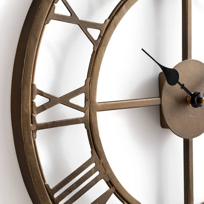 Часы настенные из металла Zivos коричневого цвета - купить Часы по цене 4764.0