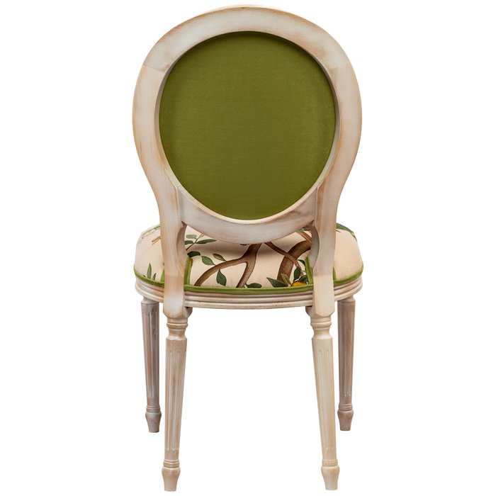 Стул Индокитайский зелёный павлин бежевого цвета - лучшие Обеденные стулья в INMYROOM