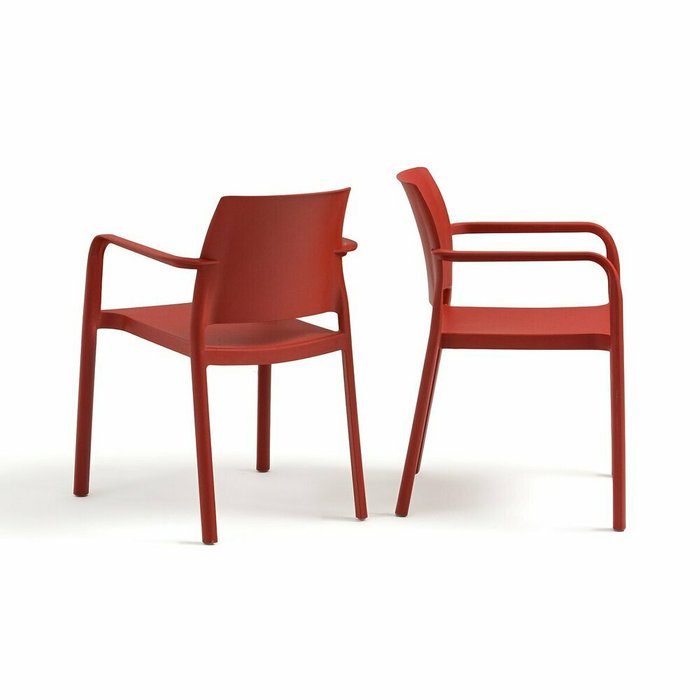 Комплект из двух стульев Kenta красного цвета - купить Садовые стулья по цене 25605.0
