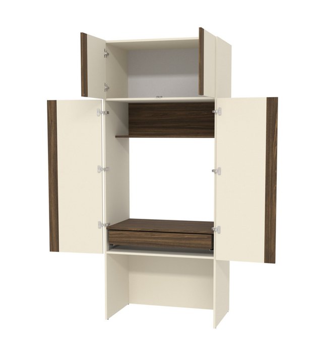 Домашний офис с выдвижным столом и нишей Талант Т2290.3 цвета сатин - лучшие Письменные столы в INMYROOM Домашний офис с выдвижным столом и нишей Талант Т2290.3 цвета сатин - лучшие Письменные столы в INMYROOM