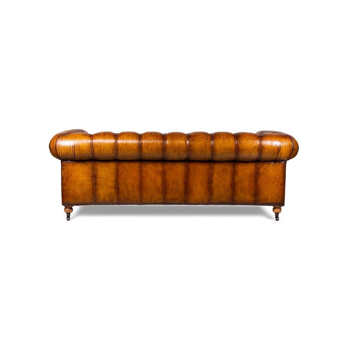 Диван Chesterfield коричневого цвета - купить Прямые диваны по цене 272009.0