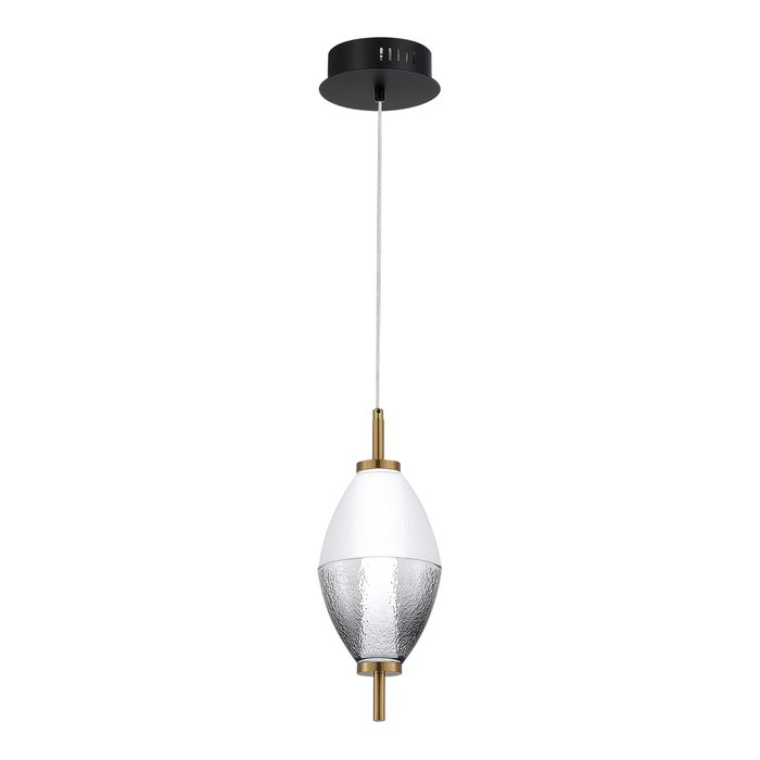 Светильник подвесной ST-Luce Черный/Белый, Дымчатый LED 1*8W 3000K ICE