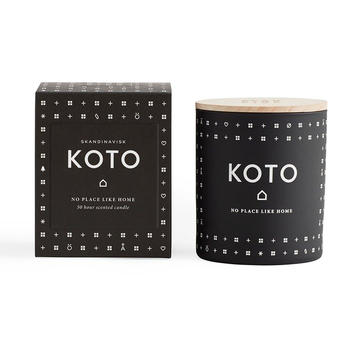 Свеча ароматическая Koto черного цвета с крышкой