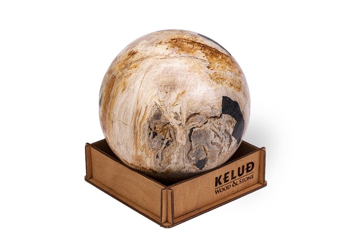 Декоративный шар из окаменелого дерева 383146 - купить Фигуры и статуэтки по цене 5150.0