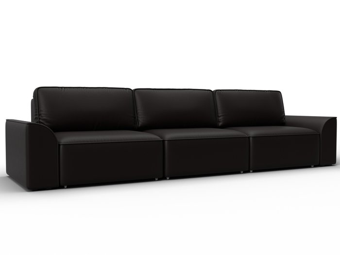 Диван-кровать Лига-048 Лонг темно-коричневого цвета (экокожа) Диван-кровать Лига-048 Лонг темно-коричневого цвета (экокожа)