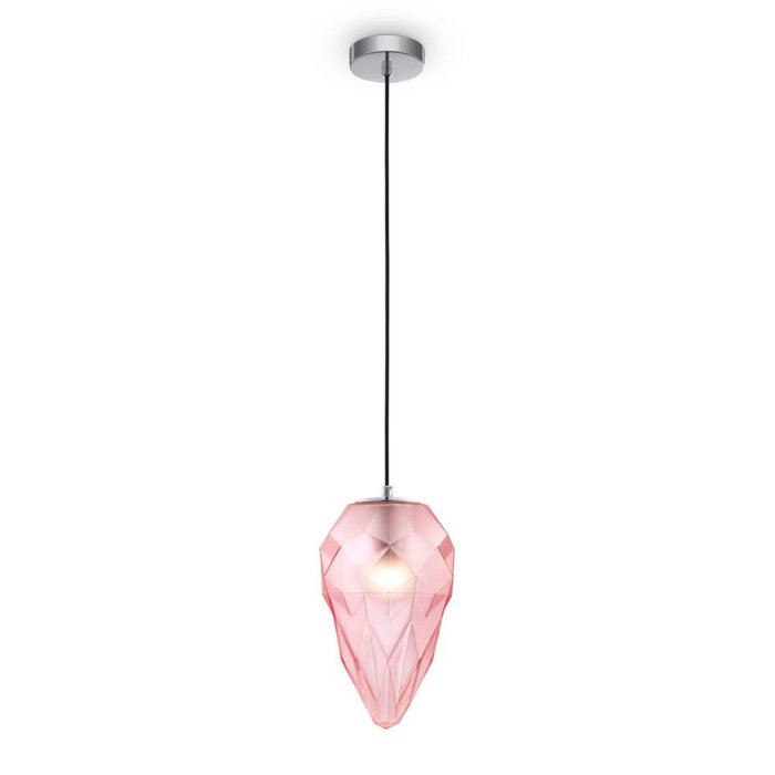 Подвесной светильник Globo с плафоном розового цвета