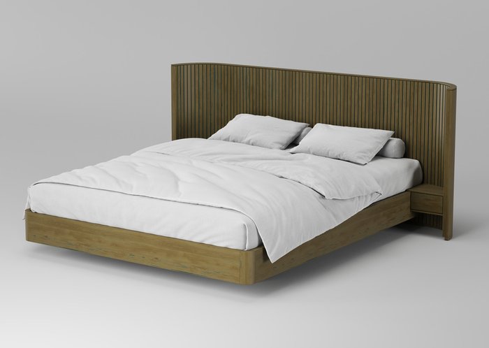 Кровать двуспальная Eclipse 160х200 коричнево-бирюзового цвета - купить Кровати для спальни по цене 97900.0