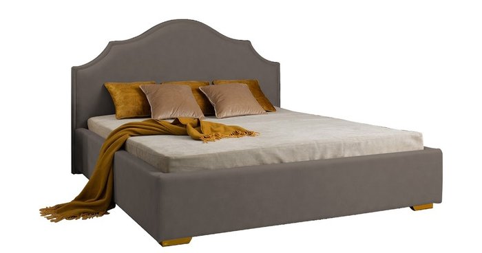Кровать с подъемным механизмом Holly 160х200 темно-серого цвета