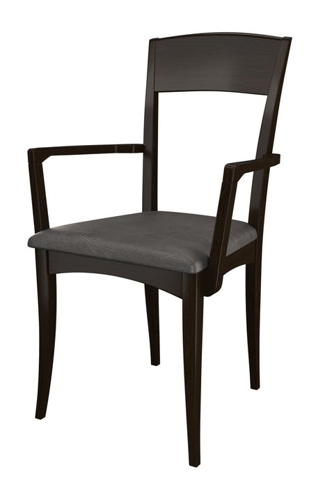 Стул-кресло деревянный Дали черно-коричневого цвета