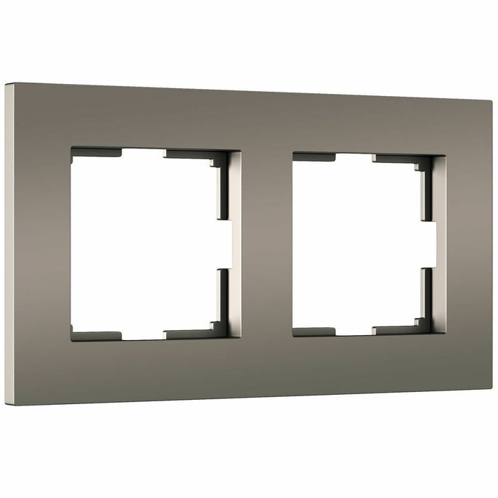 Рамка из пластика на 2 поста Slab бронза матовый W0022963 Рамка из пластика на 2 поста Slab бронза матовый W0022963