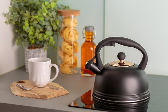 Чайник со свистком Otto черного цвета - купить Для чая и кофе по цене 4600.0