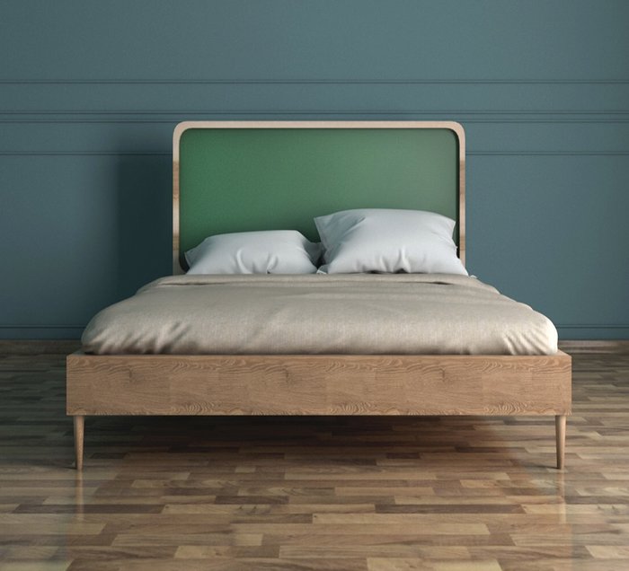 Кровать Ellipse 120х190 коричнево-зеленого цвета - купить Кровати для спальни по цене 104708.0