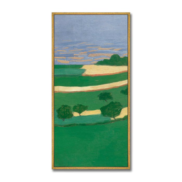 Репродукция картины на холсте из 3-х частей Corn Fields, 1900г. - купить Картины по цене 58999.0