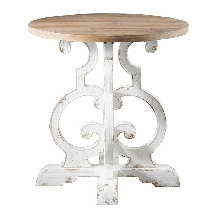 Стол обеденный бело-бежевого цвета - купить Обеденные столы по цене 61470.0