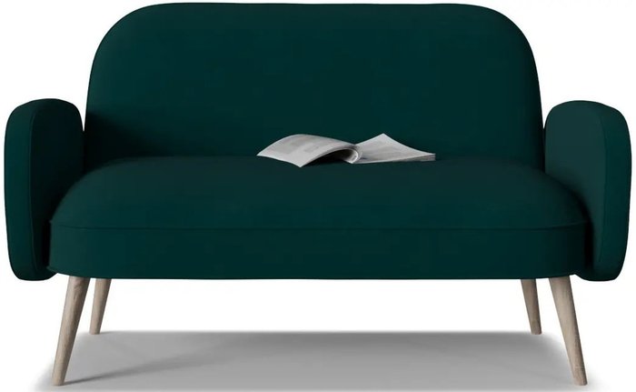 Диван прямой Бержер темно-зеленого цвета - купить Прямые диваны по цене 15285.0