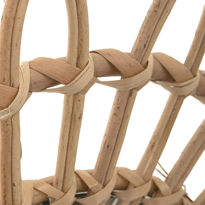 Настенное зеркало плетеный Натуральное волокно 2 x 42 x 42 cm Круглый - лучшие Настенные зеркала в INMYROOM