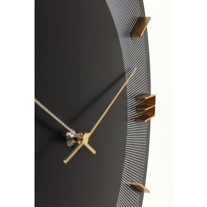 Часы настенные Leonardo черного цвета - лучшие Часы в INMYROOM
