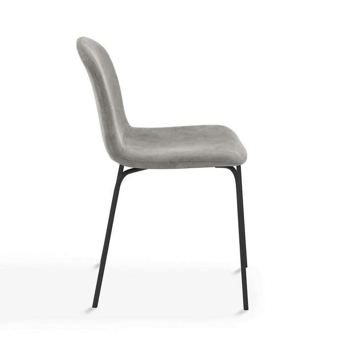 Стул из велюра Tibby серого цвета - лучшие Обеденные стулья в INMYROOM