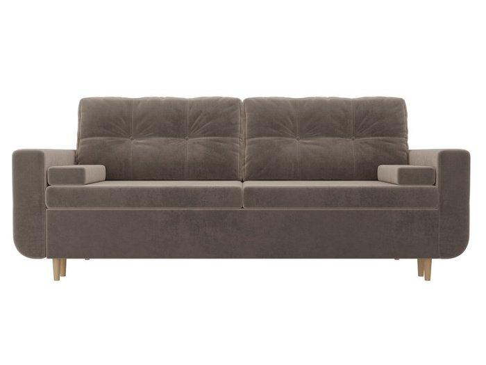 Прямой диван-кровать Кэдмон коричневого цвета - купить Прямые диваны по цене 42990.0