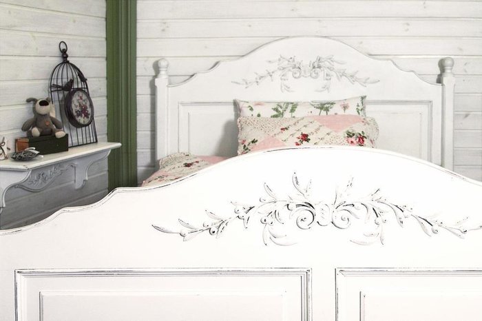 Кровать Марсель белого цвета 90х190  - лучшие Кровати для спальни в INMYROOM