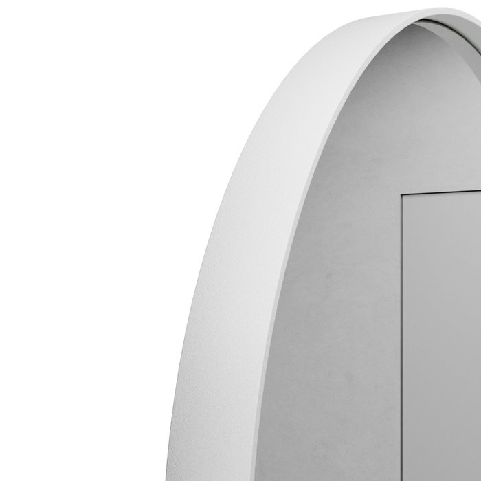 Дизайнерское настенное зеркало Nolvis L в тонкой металлической раме белого цвета - лучшие Настенные зеркала в INMYROOM