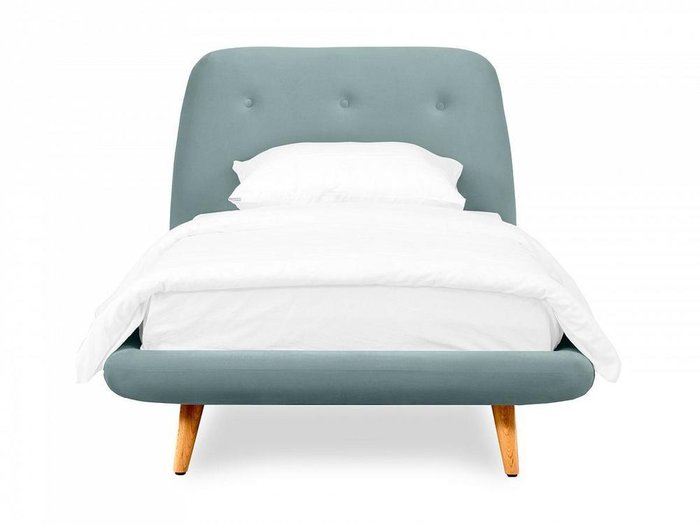 Кровать Loa 90х200 серо-голубого цвета - лучшие Кровати для спальни в INMYROOM