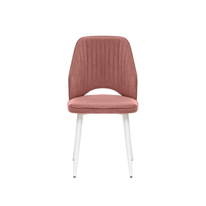 Стул вращающийся Арман розового цвета с белыми ножками - купить Обеденные стулья по цене 8810.0