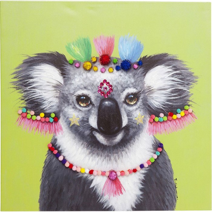 Картина Koala Pom Pom на льне Картина Koala Pom Pom на льне