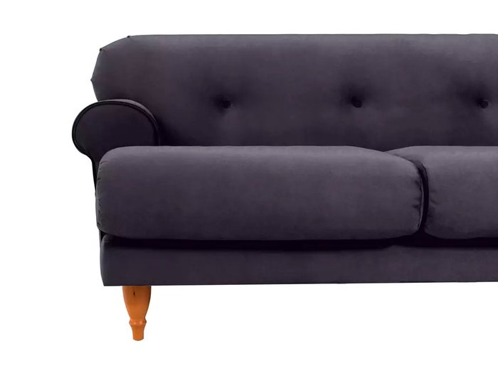 Диван Italia серо-коричневого цвета с бежевыми ножками - лучшие Прямые диваны в INMYROOM