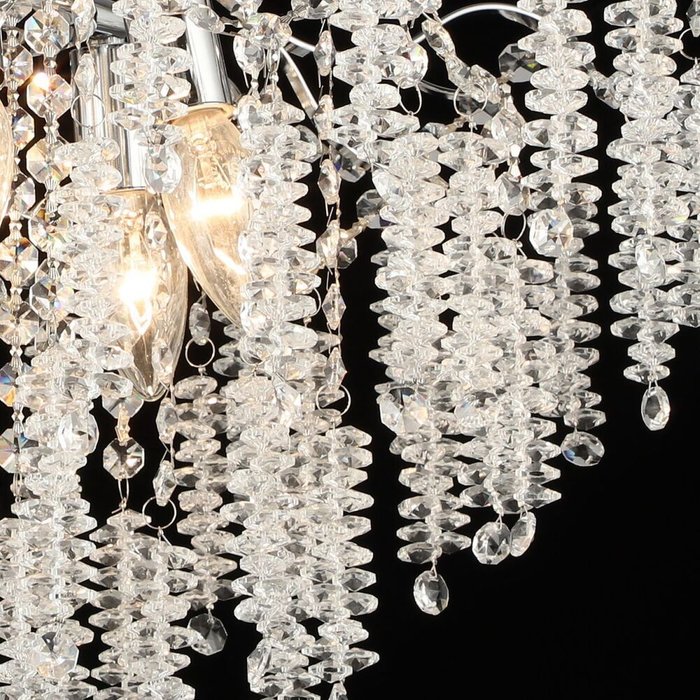 Хрустальная люстра 08720-0.3-05 CH (хрусталь, цвет прозрачный) - купить Потолочные люстры по цене 9780