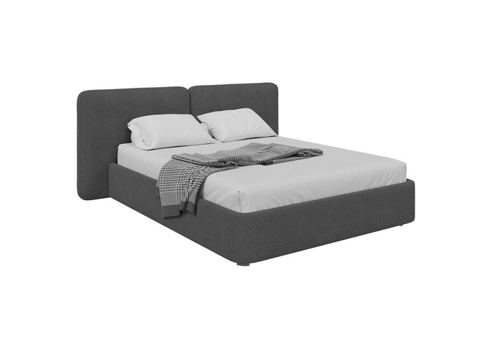 Кровать Hub Soft 160х200 темно-серого цвета с подъемным механизмом