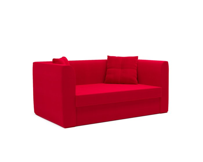 Прямой диван-кровать Ассоль красного цвета