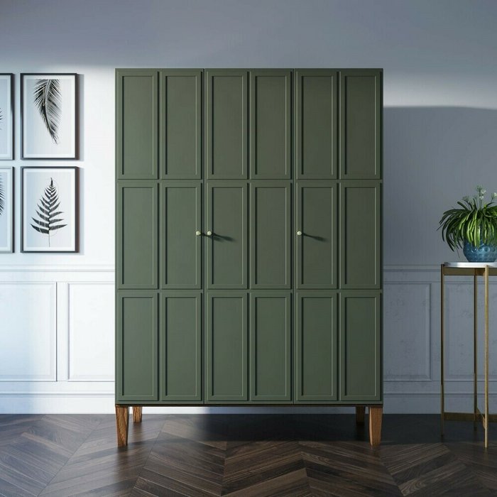 Шкаф трехстворчатый Andersen зеленого цвета - купить Шкафы распашные по цене 246244.0