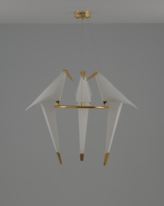 Подвесной светодиодный светильник Birds из металла и полирезина - лучшие Подвесные светильники в INMYROOM
